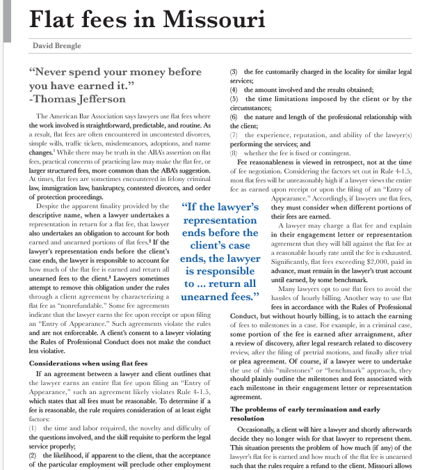 Flat Fees in Missouri